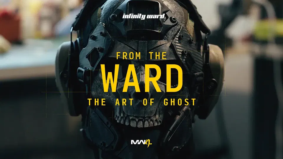 Call of Duty: Modern Warfare 4 – detailní model lebky s maskou a sluchátky, Ghost