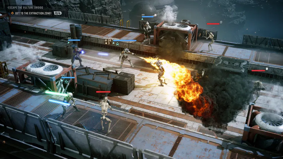 Star Wars Zero Company: taktický boj s droidy, plamenomet a HUD s úkoly a jednotkami